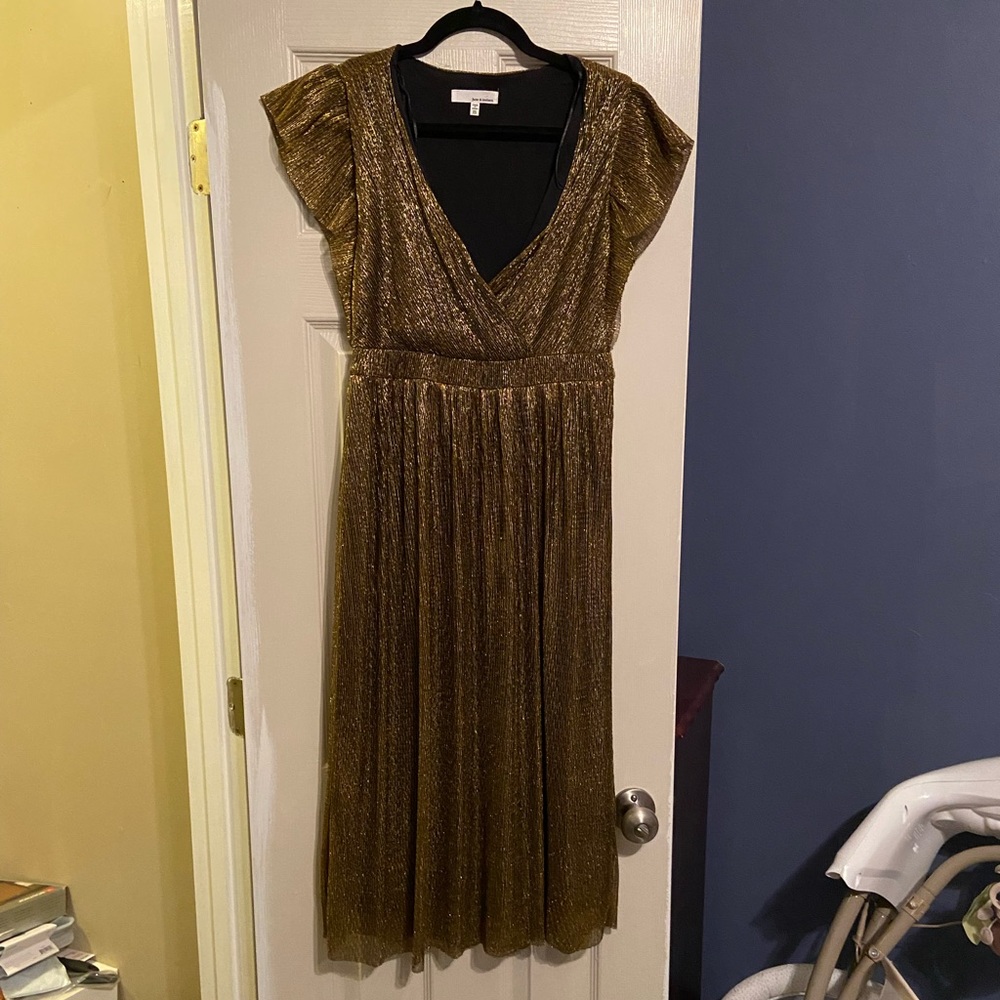 Gold cocktail dress